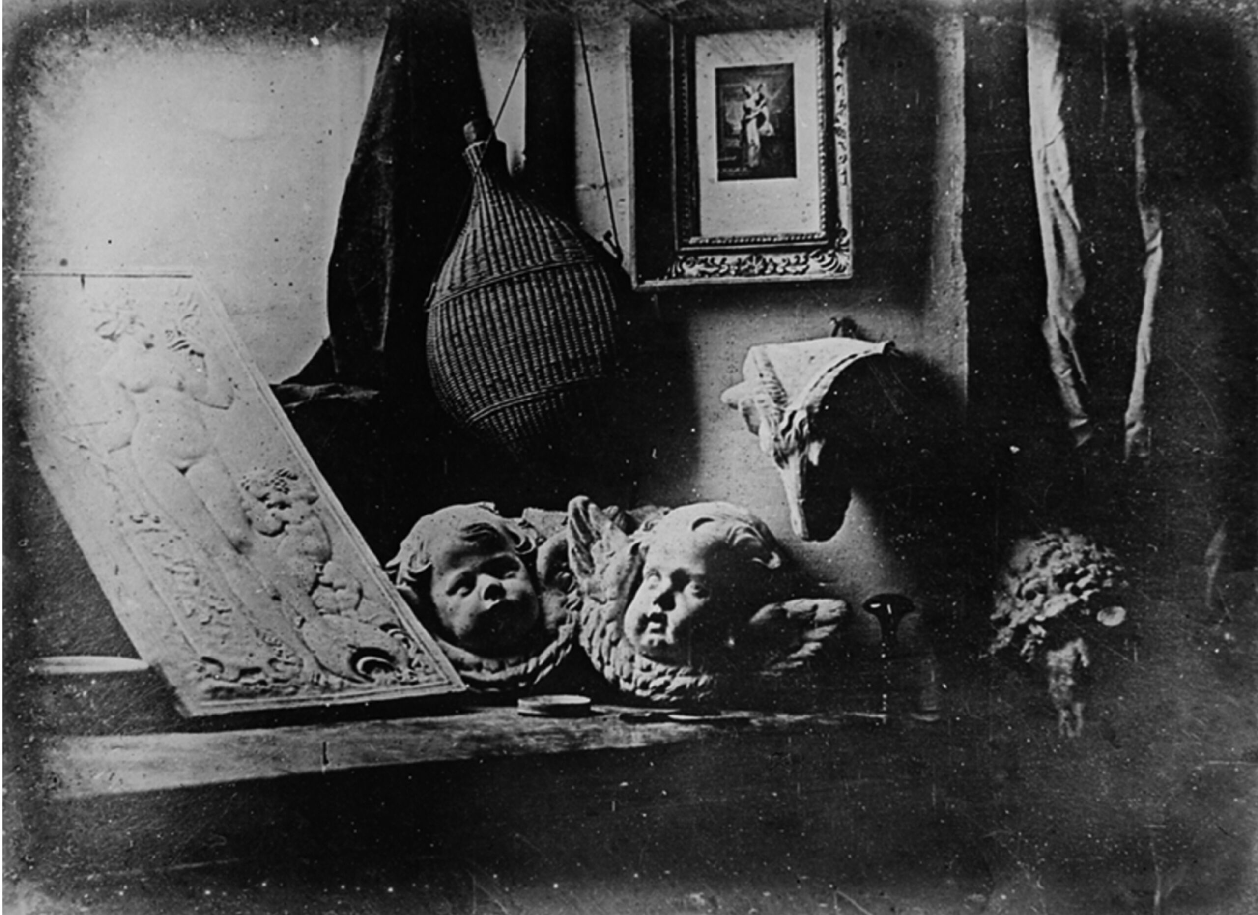 Daguerre's studio, photographed with a daguerreotype (1837)